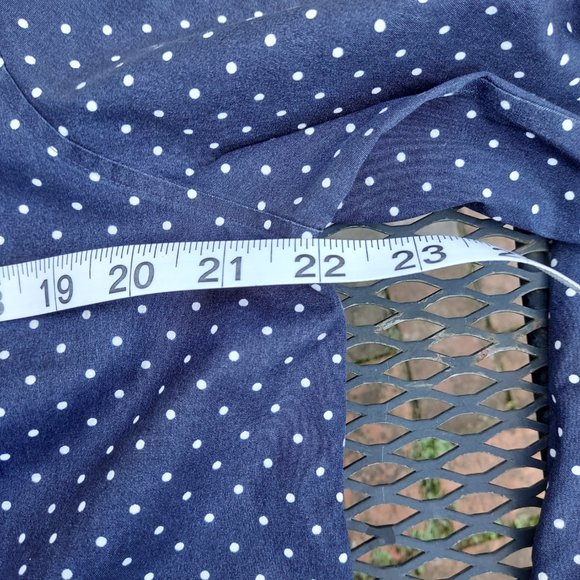 Talbots Women's LS Polka Dot Button Down Blouse Size 16 Navy/White Career - Picture 8 of 10